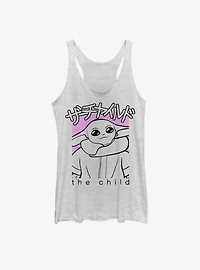 Star Wars The Mandalorian Child Script Outline Womens Tank Top