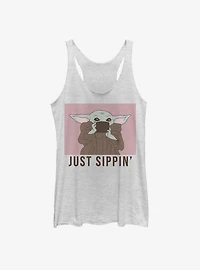 Star Wars The Mandalorian Child Just Sippin Girls Tank