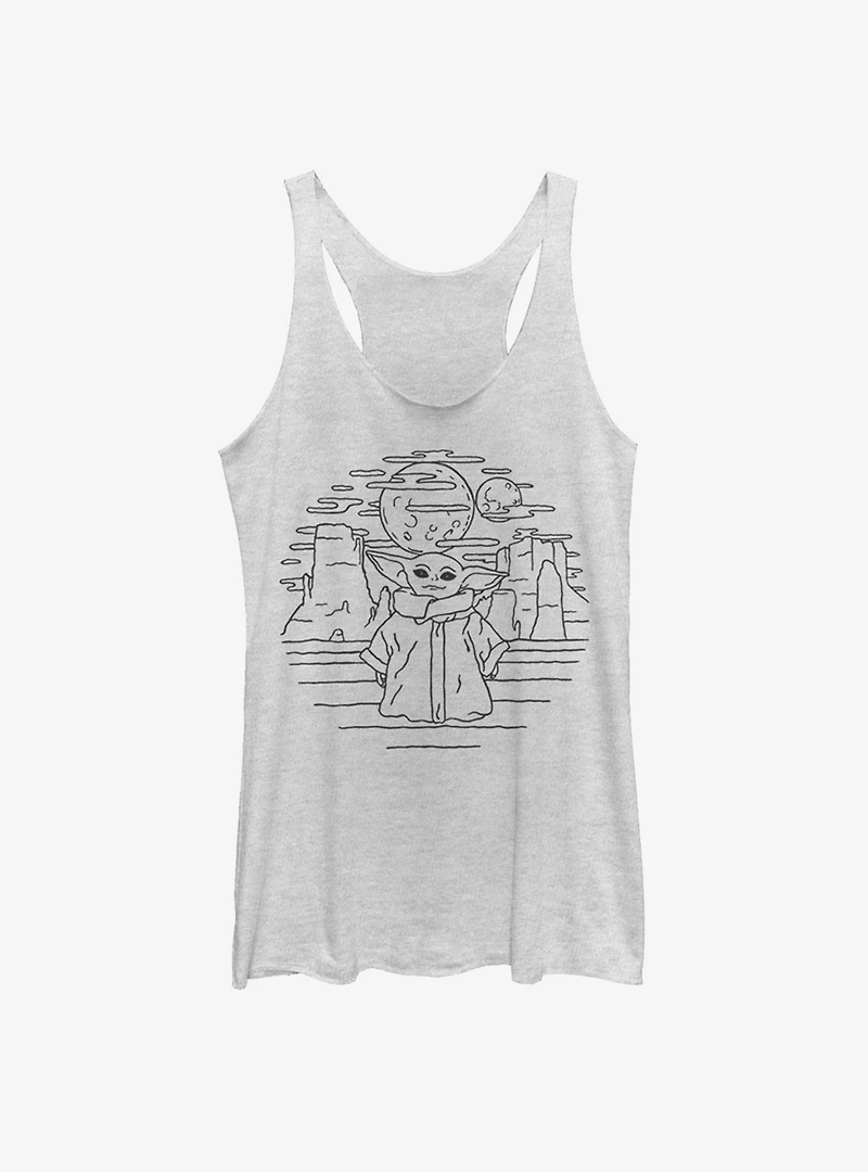 Star Wars The Mandalorian Child Doodle Girls Tank