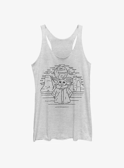 Star Wars The Mandalorian Child Doodle Girls Tank