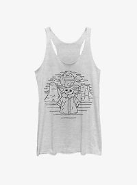Star Wars The Mandalorian Child Doodle Girls Tank