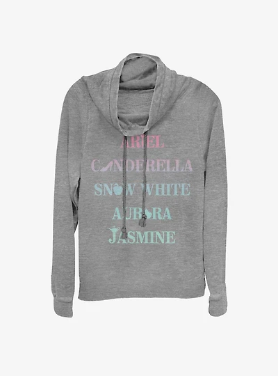 Disney Princess Classic Icons Cowlneck Long-Sleeve Girls Top