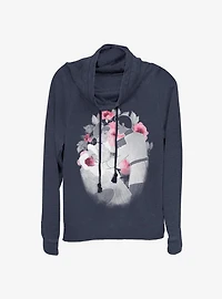 Disney Cinderella Dancing On A Cloud Cowl Neck Long-Sleeve Womens Top