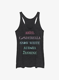 Disney Princesses Name Stack Icons Womens Tank Top