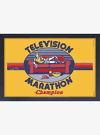 Television Marathon Framed Print By Steven Rhodes