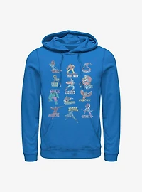 Marvel Avengers Character Chart Hoodie