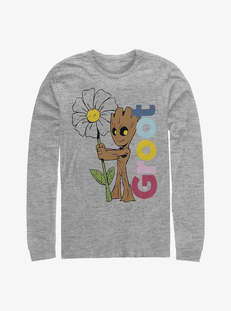 Marvel Guardians Of The Galaxy Groot Daisy Long-Sleeve T-Shirt
