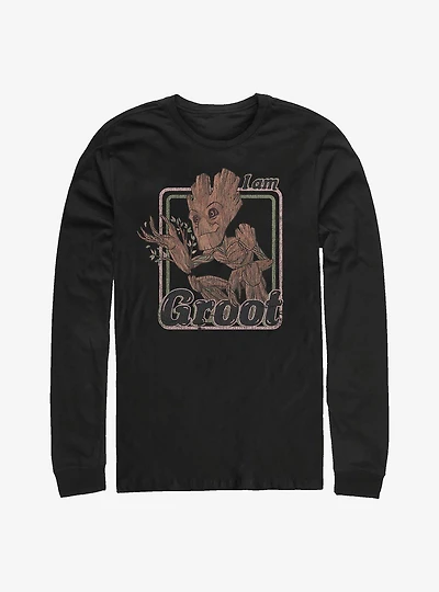 Marvel Guardians Of The Galaxy Thrifted Groot Long-Sleeve T-Shirt