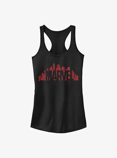 Marvel Skyline Logo Girls Tank