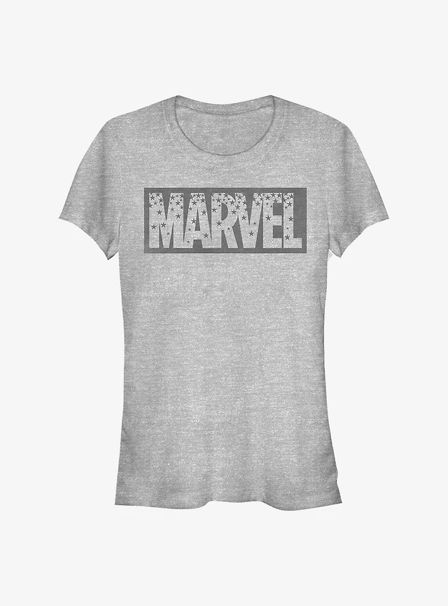 Marvel Ms Hero Big Fist Girls Short Sleeve Tee Shirt, Black, Large
