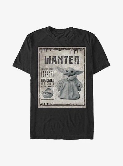 Extra Soft Star Wars The Mandalorian Wanted Child Poster T-Shirt