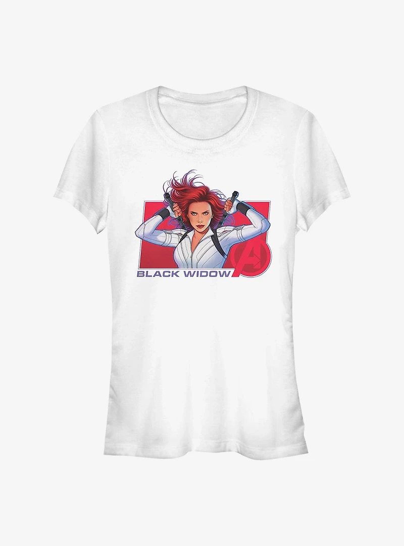 Marvel Black Widow Ready Girls T-Shirt