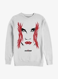 Marvel Black Widow Face Crew Sweatshirt