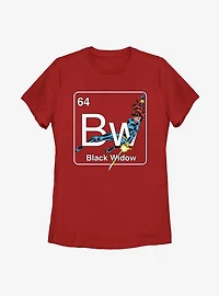 Marvel Black Widow Periodic Element Womens T-Shirt