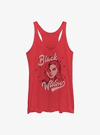 Marvel Black Widow Script Womens Tank Top