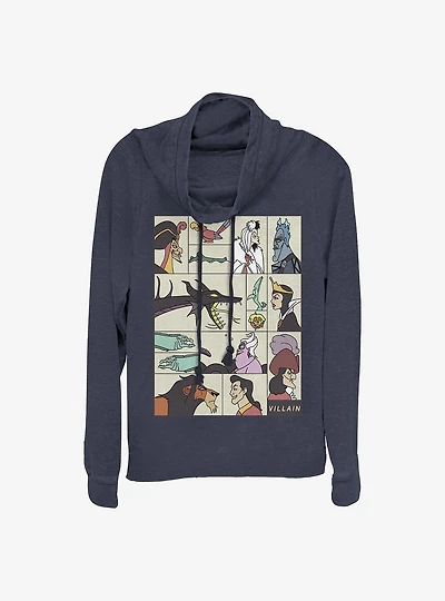 Disney Villains Villainous Cowlneck Long-Sleeve Girls Top