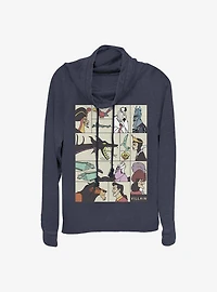 Disney Villains Villainous Cowlneck Long-Sleeve Girls Top