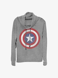 Marvel Captain America Captain Classic Cowlneck Long-Sleeve Girls Top