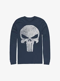 Marvel Punisher Distress Skull Long-Sleeve T-Shirt