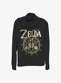 Nintendo The Legend Of Zelda Emblem Cir Cowlneck Long-Sleeve Girls Top