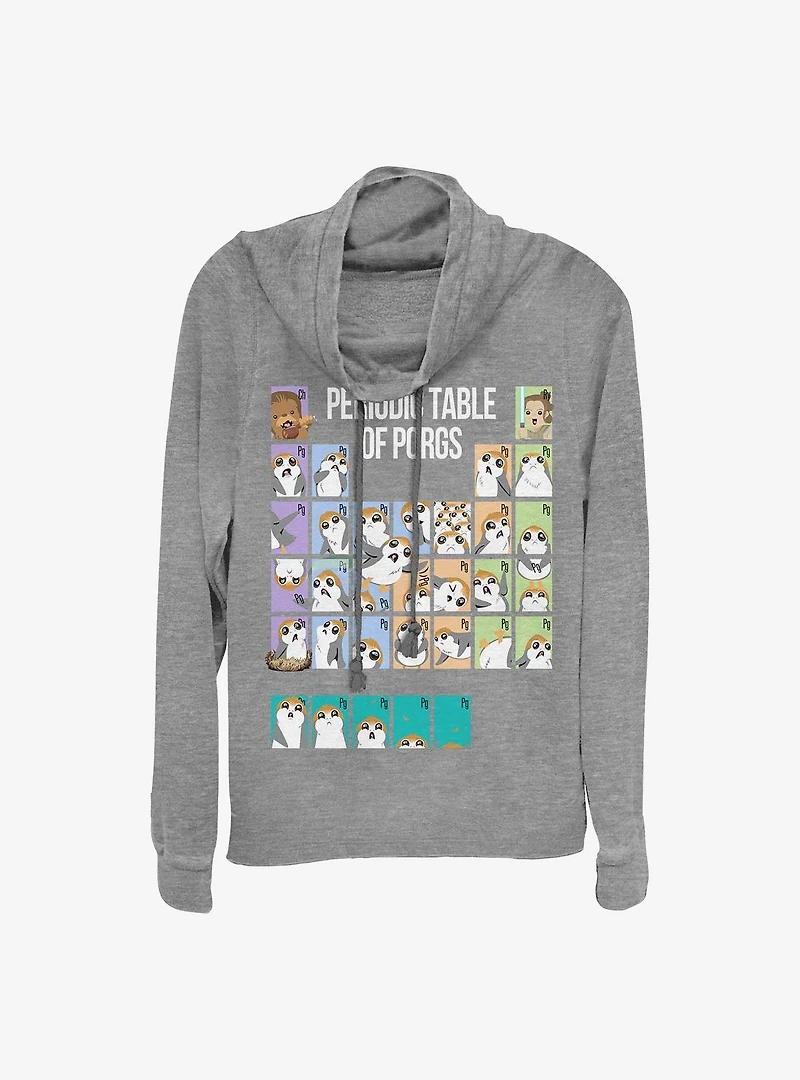 Star Wars: The Last Jedi Porg Table Cowlneck Long-Sleeve Girls Top