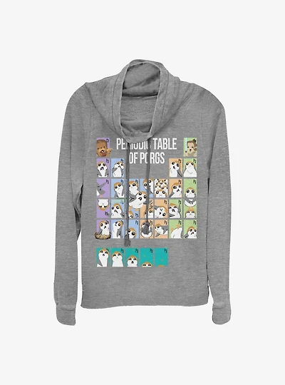 Star Wars: The Last Jedi Porg Table Cowlneck Long-Sleeve Girls Top