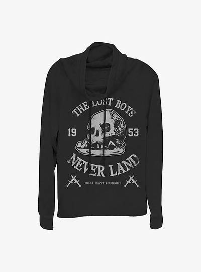 Disney Peter Pan Boys Be Lost Cowlneck Long-Sleeve Girls Top