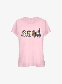 Star Wars: The Last Jedi Porgs As Characters Girls T-Shirt
