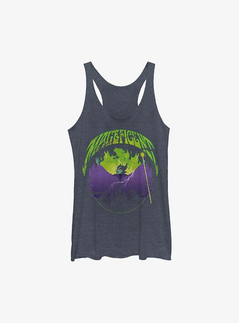 Disney Maleficent Castle Flame Outline Girls Tank