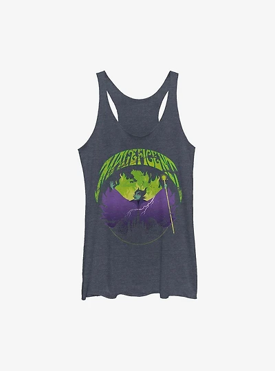Disney Maleficent Castle Flame Outline Girls Tank