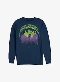 Disney Maleficent Maleficent Castle Flame Outline Crew Sweatshirt
