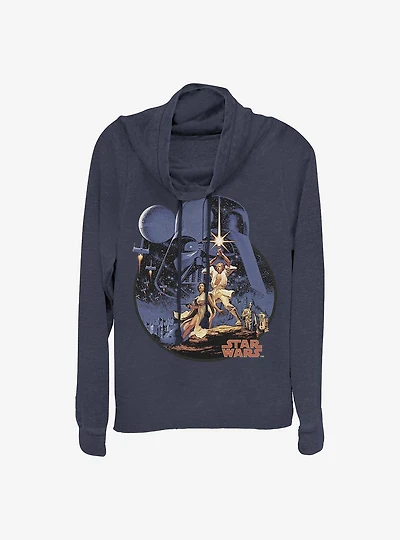 Star Wars Stellar Vintage Cowlneck Long-Sleeve Girls Top