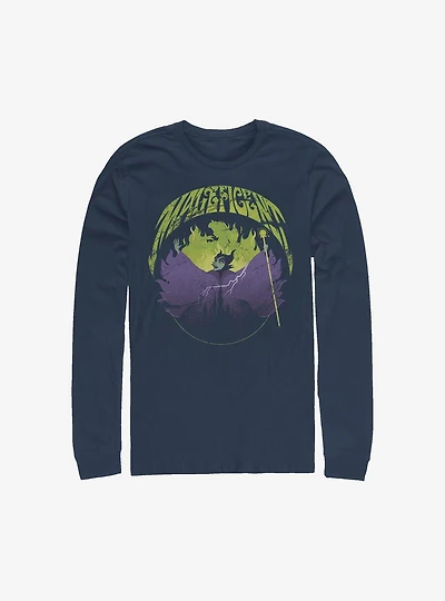 Disney Maleficent Castle Flame Outline Long-Sleeve T-Shirt