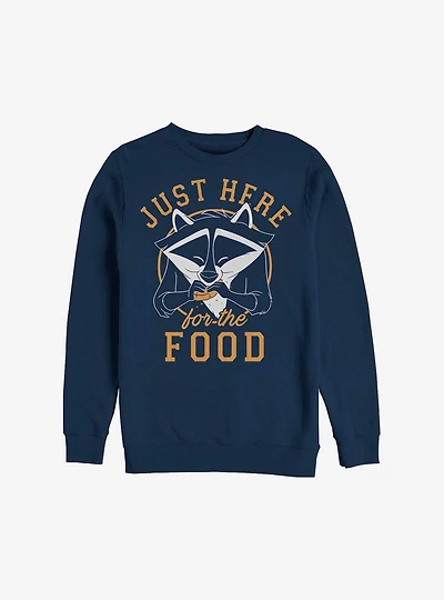 Disney Pocahontas Meeko Here For Food Crew Sweatshirt