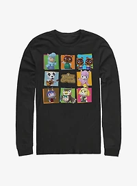 Nintendo Animal Crossing 8 Character Paste Up Long-Sleeve T-Shirt