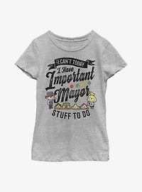 Animal Crossing Important Mayor Stuff Youth Girls T-Shirt