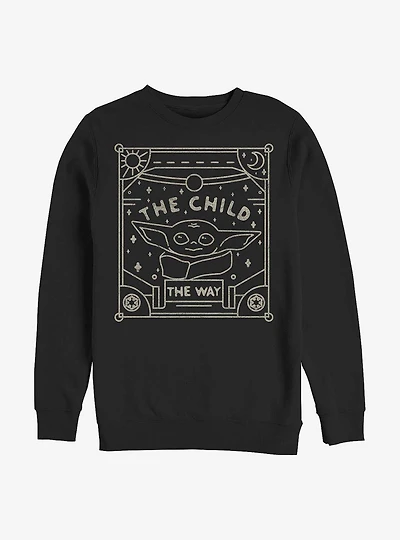 Star Wars The Mandalorian Child Tarot Crew Sweatshirt