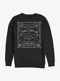 Star Wars The Mandalorian Child Tarot Crew Sweatshirt