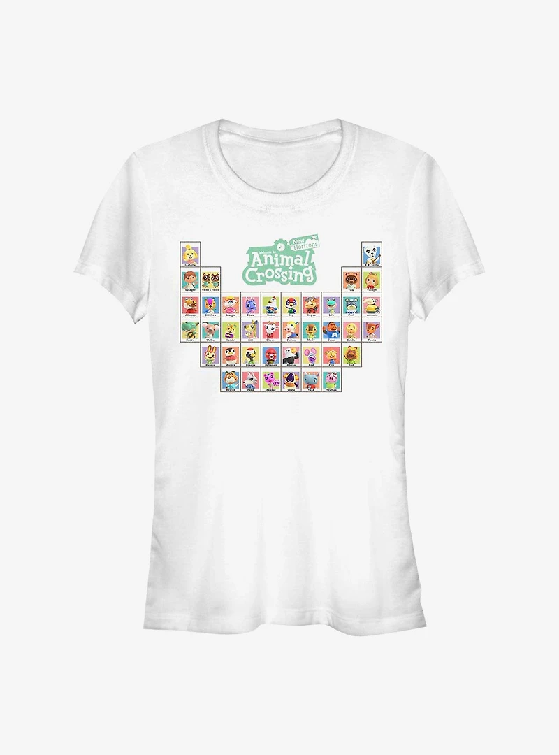 Animal Crossing: New Horizons Table Of Villagers Girls T-Shirt