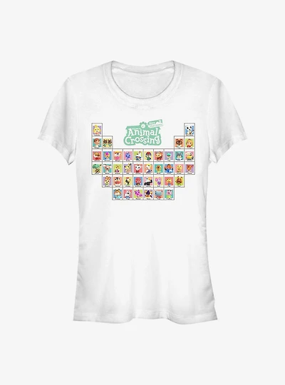 Animal Crossing: New Horizons Table Of Villagers Girls T-Shirt