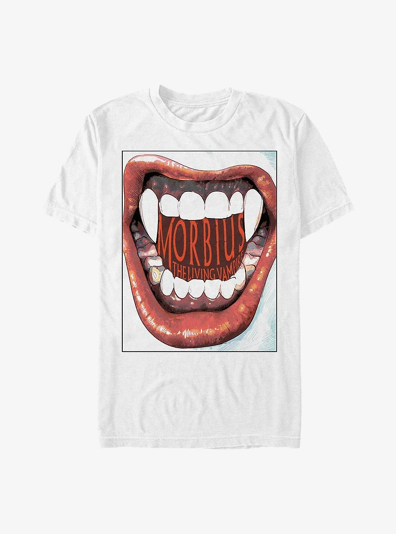 Marvel Morbius The Living Vampire Teeth T-Shirt