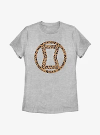 Marvel Black Widow Icon Leopard Fill Womens T-Shirt