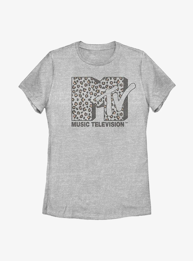 MTV Leopard Logo Womens T-Shirt