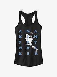 Star Wars The Clone Anakin Text Girls Tank