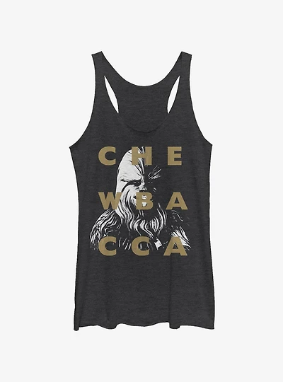 Star Wars The Clone Wars Chewy Text Girls Tank