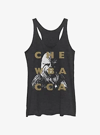 Star Wars The Clone Wars Chewy Text Girls Tank