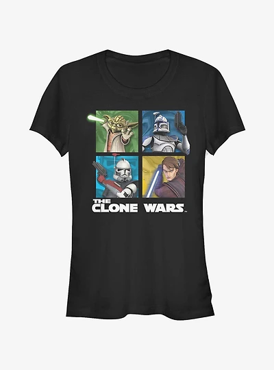 Star Wars The Clone Panel Four Girls T-Shirt