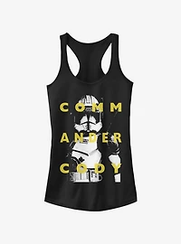 Star Wars The Clone Cody Text Girls Tank