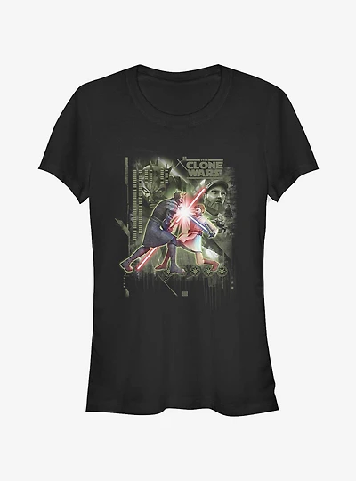 Star Wars The Clone Saber Duel Girls T-Shirt