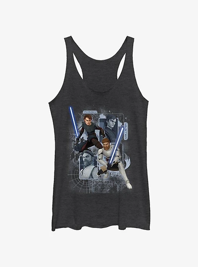 Star Wars The Clone Wars Schematic Shot Girls Tank Top